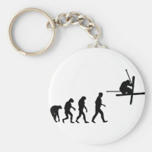 ski skiing evolution key chain