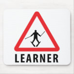 ski skiing learner mouse mats