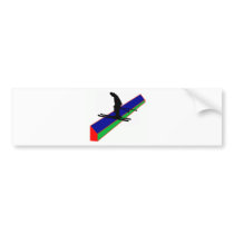 Ski slope bound bumper sticker