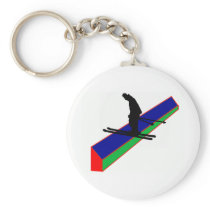 Ski slope bound key chains