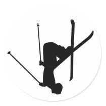 Ski Round Sticker