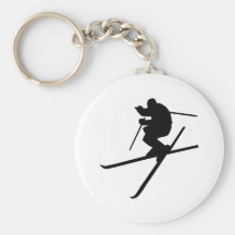 Ski - style libre de ski porte-clef