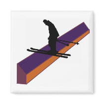 Ski the happenings refrigerator magnets