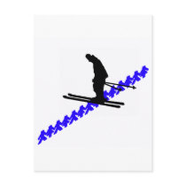Ski The Right Post Cards