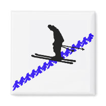 Ski The Right Refrigerator Magnets