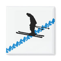 Ski the Slider Refrigerator Magnets