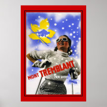 Ski vintage du Canada Mont Tremblant d'affiche de 