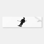 skier icon bumper stickers