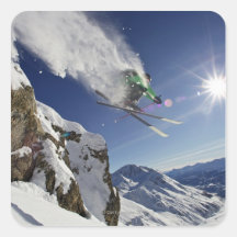 Skier in Midair Sticker