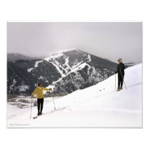 Skiers on the Back Side of Dollar Mountain Photograph