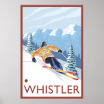 Skieur de neige de Downhhill - Whistler, AVANT JÉS Posters