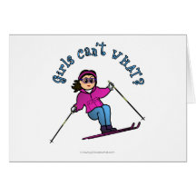 Skieur de neige légère carte de vœux