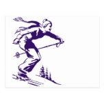 Skiier Postcard