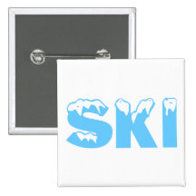 Skiing (Blue) Pin