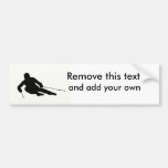 Skiing bumper sticker