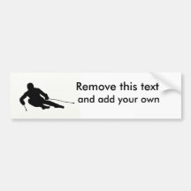 Skiing bumper sticker