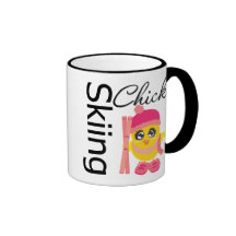 Skiing Chick Coffee Mugs