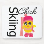 Skiing Chick Mouse Pad