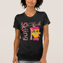 Skiing Chick Tee Shirts