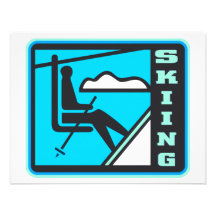 Skiing Personalized Invitations