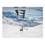 Skiing Post Card