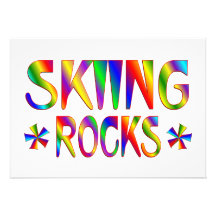 SKIING ROCKS CUSTOM INVITATIONS