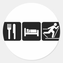 Skiing Sticker
