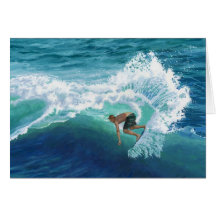 Skimboard Surfer Greeting Card