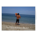 Skimboarder Contemplation; Customizable Card