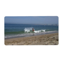 Skimboarder Success Custom Shipping Label