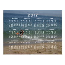 Skimming the Surf; 2012 Calendar Postcard