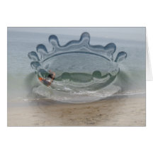 Skimming the Surf; Customizable Greeting Cards
