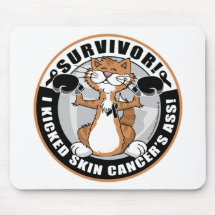 Skin Cancer Cat Survivor Mouse Pads