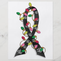 Skin Cancer Christmas Lights Ribbon Flyer