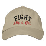 Skin Cancer - Fight Like a Girl Embroidered Baseball Cap