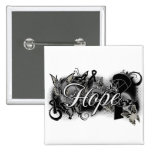 Skin Cancer Hope Garden Ribbon Pinback Button
