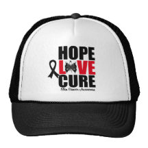 Skin Cancer Hope Love Cure Trucker Hats
