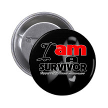 Skin Cancer - I am a Survivor Pinback Buttons