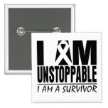 Skin Cancer I Am Unstoppable Pinback Buttons
