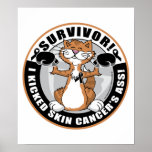 Skin Cancer Survivor Boxing Cat Print
