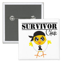 Skin Cancer Survivor Chick Pin