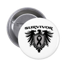 Skin Cancer Survivor Crest Pinback Button
