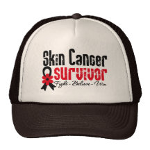 Skin Cancer Survivor Flower Ribbon Hat
