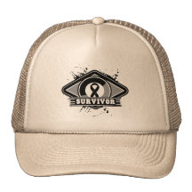 Skin Cancer Survivor Grunge Logo Hats