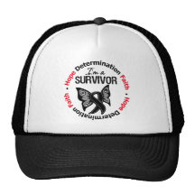 Skin Cancer Survivor Hope Determination Faith Mesh Hats