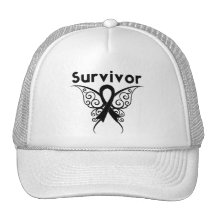 Skin Cancer Survivor Tribal Butterfly Mesh Hat