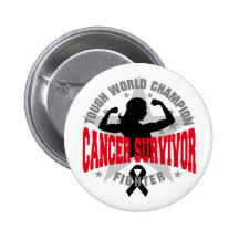 Skin Cancer Tough  Survivor Pinback Buttons