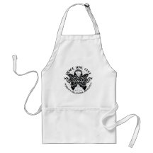 Skin Cancer Tribal Butterfly 2 Aprons