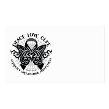 Skin Cancer Tribal Butterfly 2 Business Card