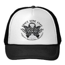 Skin Cancer Tribal Butterfly 2 Hats